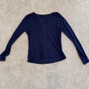 Sanctuary Navy Long Sleeve V-Neck Top
